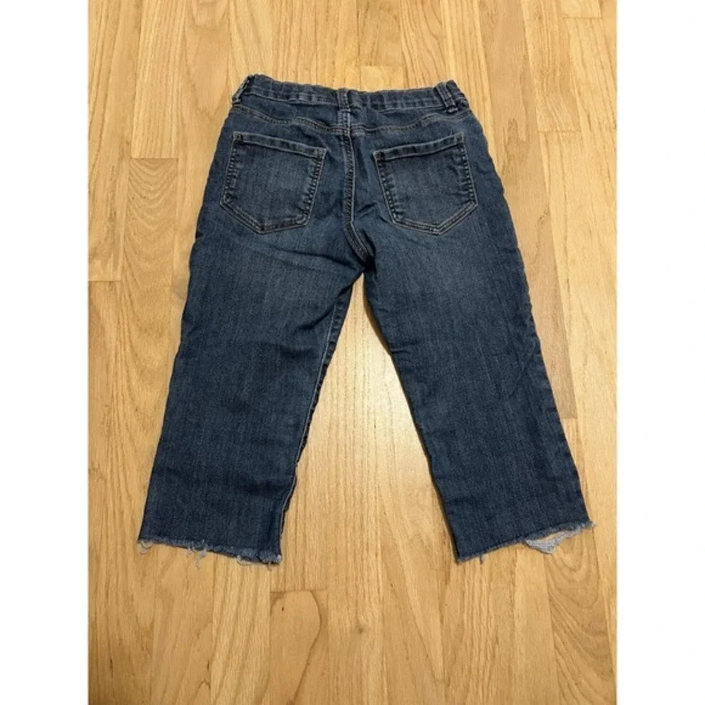 OshKosh Bgosh Girls Super Skinny Dark Wash Raw Hem‎ Jeans Size 10